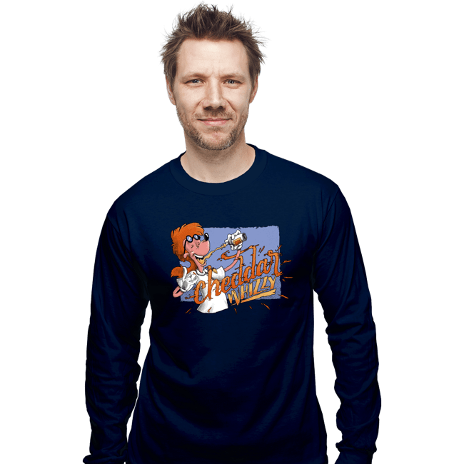 Secret_Shirts Long Sleeve Shirts, Unisex / Small / Navy Cheddar Whizzy!