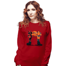 Load image into Gallery viewer, Secret_Shirts Long Sleeve Shirts, Unisex / Small / Red Farewell Fist Bump
