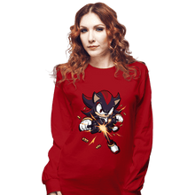 Load image into Gallery viewer, Daily_Deal_Shirts Long Sleeve Shirts, Unisex / Small / Red PG-13 Hedgehog
