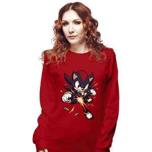 Daily_Deal_Shirts Long Sleeve Shirts, Unisex / Small / Red PG-13 Hedgehog