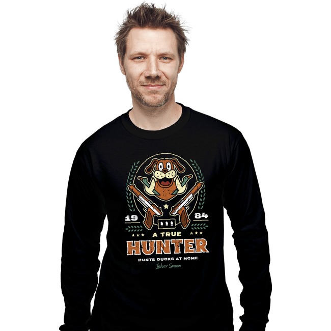 Daily_Deal_Shirts Long Sleeve Shirts, Unisex / Small / Black True Hunter