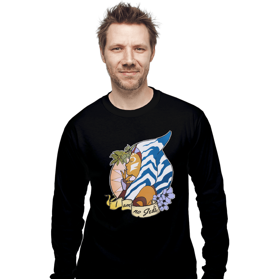 Shirts Long Sleeve Shirts, Unisex / Small / Black I Am No Jedi