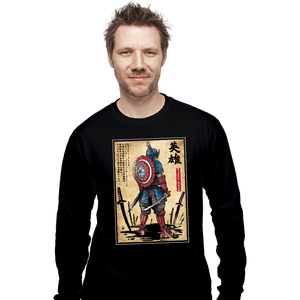 Daily_Deal_Shirts Long Sleeve Shirts, Unisex / Small / Black Captain Samurai