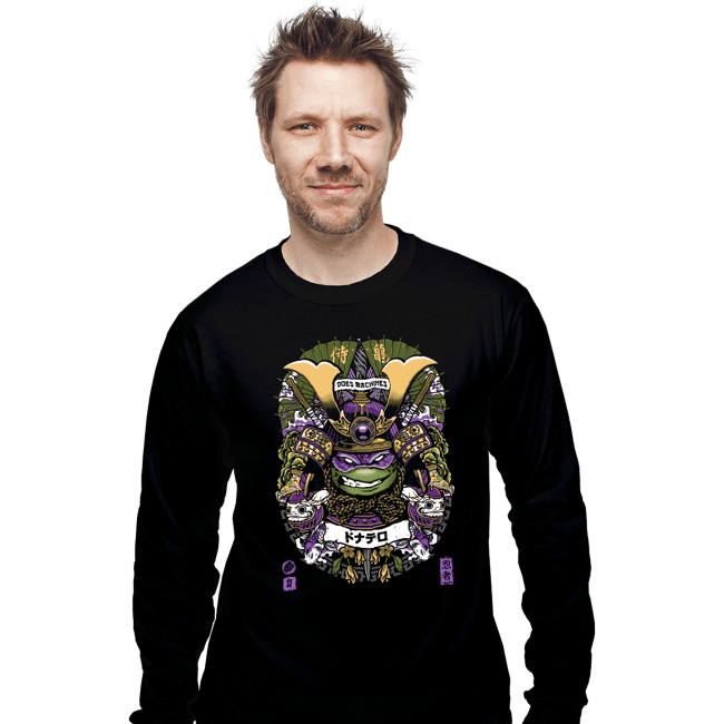 Daily_Deal_Shirts Long Sleeve Shirts, Unisex / Small / Black Samurai Donnie