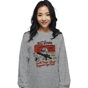 Daily_Deal_Shirts Long Sleeve Shirts, Unisex / Small / Sports Grey Red Ryder Blaster