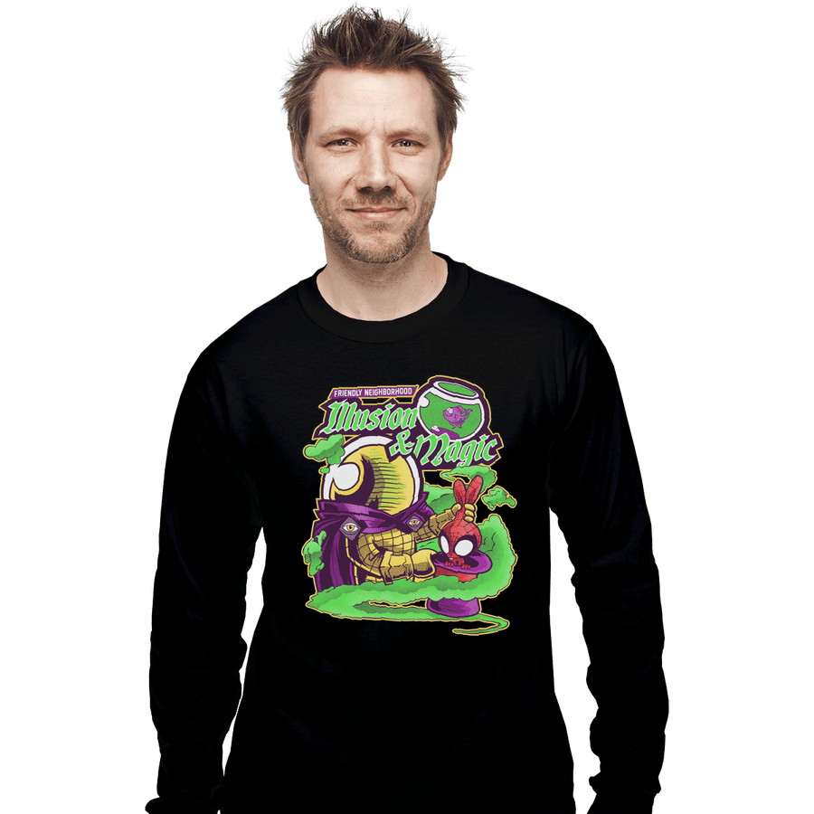 Shirts Long Sleeve Shirts, Unisex / Small / Black Illusion And Magic