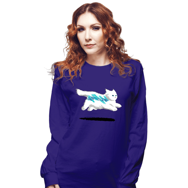 Secret_Shirts Long Sleeve Shirts, Unisex / Small / Violet Jazz Cat