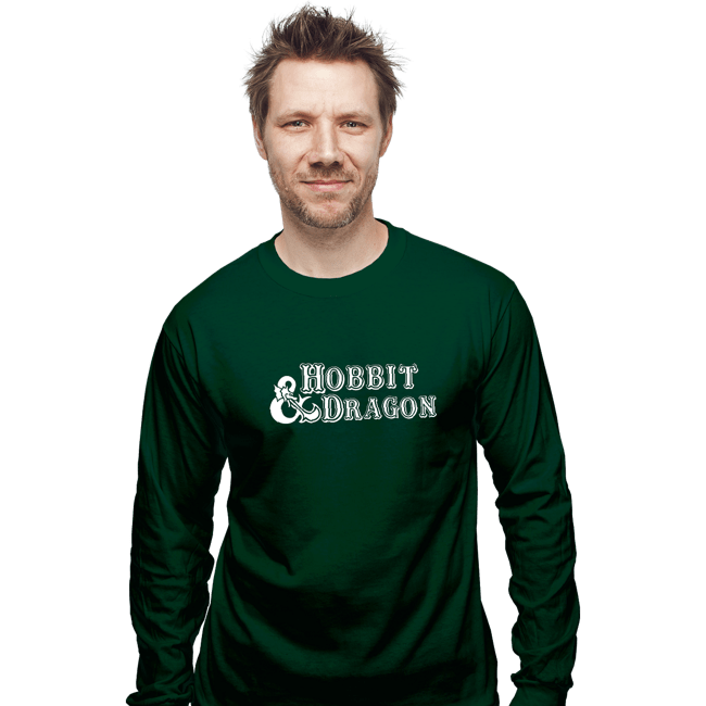 Secret_Shirts Long Sleeve Shirts, Unisex / Small / Forest Hobbit And Dragon
