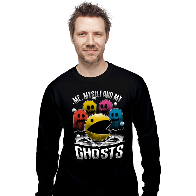 Daily_Deal_Shirts Long Sleeve Shirts, Unisex / Small / Black Me Myself And My Ghosts