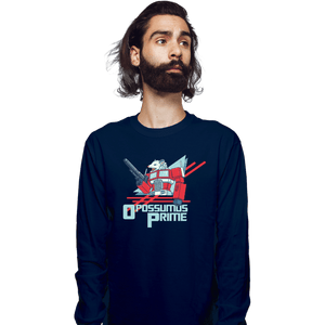 Shirts Long Sleeve Shirts, Unisex / Small / Navy Opossumus Prime