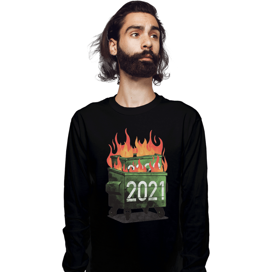 Shirts Long Sleeve Shirts, Unisex / Small / Black 2021 Double Dumpster Fire