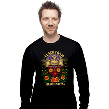 Load image into Gallery viewer, Daily_Deal_Shirts Long Sleeve Shirts, Unisex / Small / Black Clock Town Mask Festival
