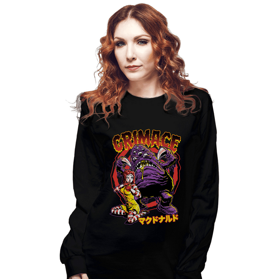 Shirts Long Sleeve Shirts, Unisex / Small / Black Grimace