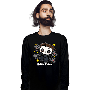 Shirts Long Sleeve Shirts, Unisex / Small / Black Hello Peter