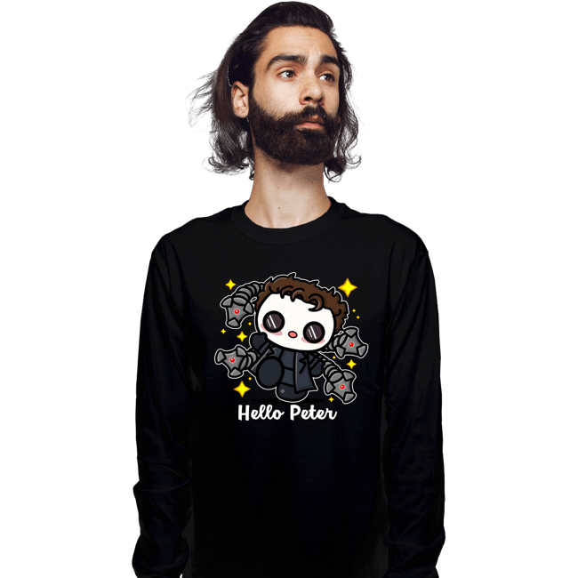 Shirts Long Sleeve Shirts, Unisex / Small / Black Hello Peter