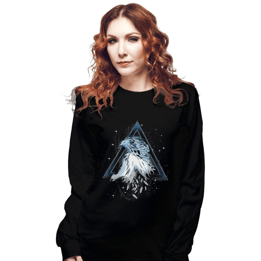 Shirts Long Sleeve Shirts, Unisex / Small / Black Wings of Silver Nerves of Steel