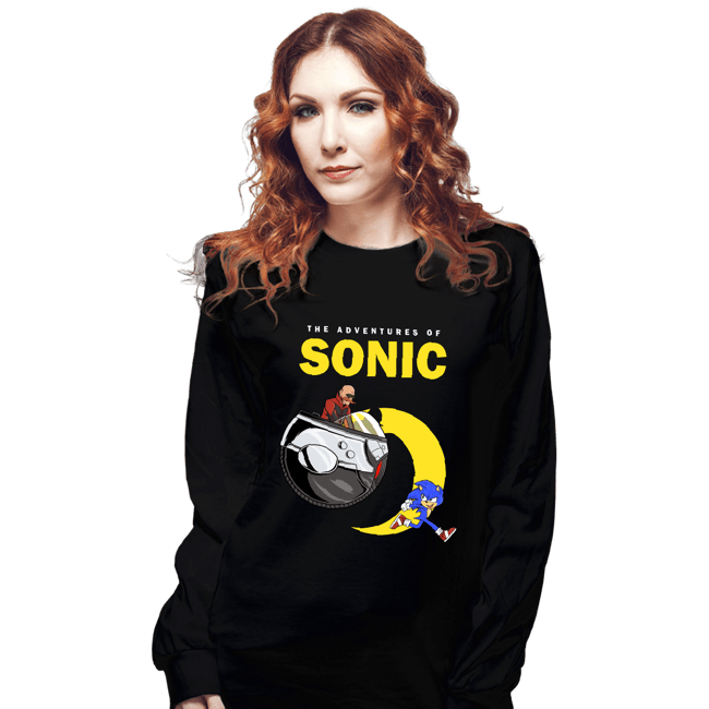 Shirts Long Sleeve Shirts, Unisex / Small / Black The Adventures of Sonic