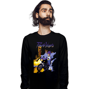 Shirts Long Sleeve Shirts, Unisex / Small / Black Purple Vegeta