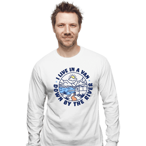 Daily_Deal_Shirts Long Sleeve Shirts, Unisex / Small / White Van By The River