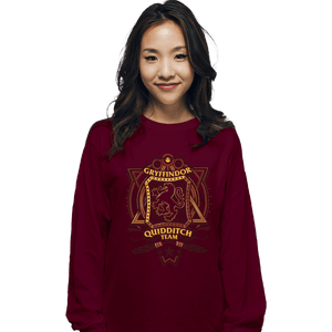 Shirts Long Sleeve Shirts, Unisex / Small / Maroon Quidditch Team