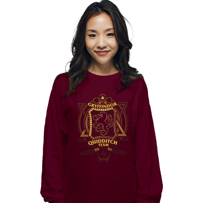 Shirts Long Sleeve Shirts, Unisex / Small / Maroon Quidditch Team