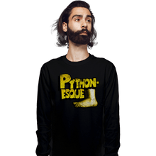 Load image into Gallery viewer, Shirts Long Sleeve Shirts, Unisex / Small / Black Pythonesque

