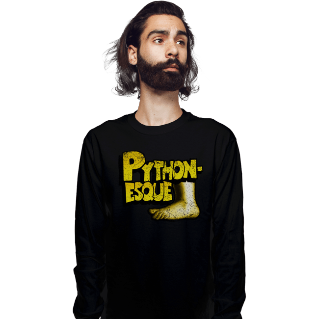 Shirts Long Sleeve Shirts, Unisex / Small / Black Pythonesque