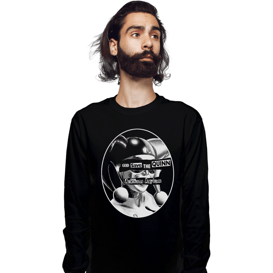 Shirts Long Sleeve Shirts, Unisex / Small / Black Ddjvigo's God Save the Quinn