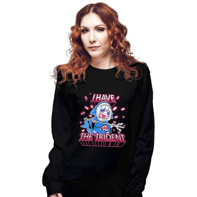 Shirts Long Sleeve Shirts, Unisex / Small / Black Gawr Gura