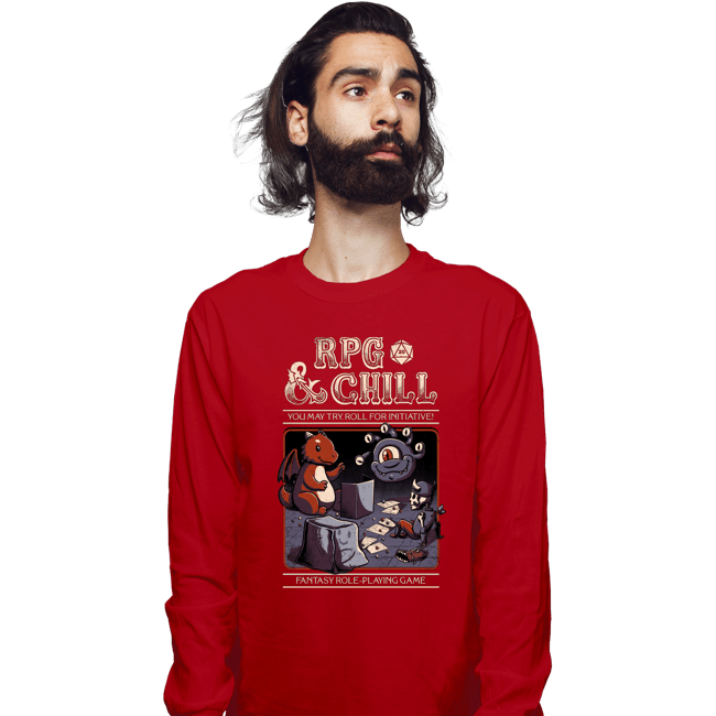 Daily_Deal_Shirts Long Sleeve Shirts, Unisex / Small / Red RPG & Chill