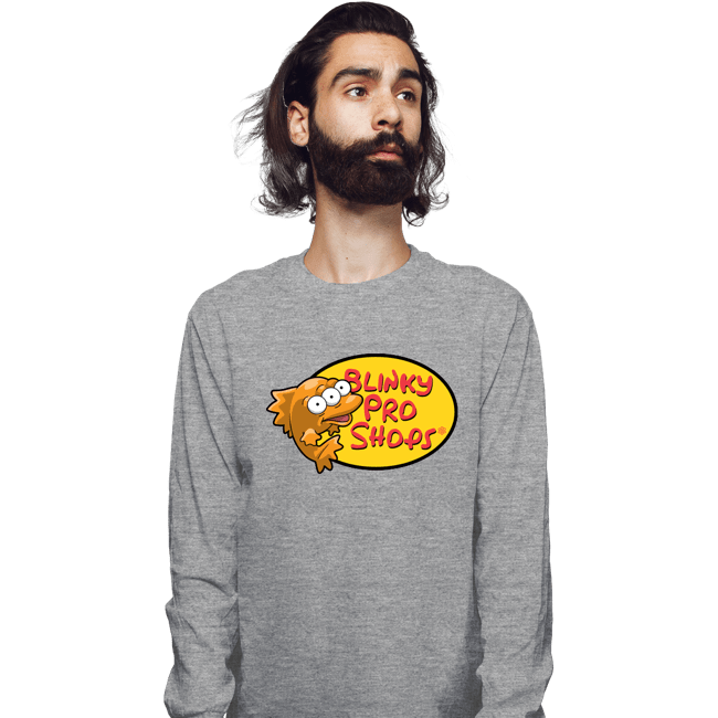 Daily_Deal_Shirts Long Sleeve Shirts, Unisex / Small / Sports Grey Blinky Pro Shops