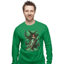 Load image into Gallery viewer, Shirts Long Sleeve Shirts, Unisex / Small / Irish Green Secret Garden
