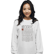 Load image into Gallery viewer, Shirts Long Sleeve Shirts, Unisex / Small / White Holy Hand Grenade Script

