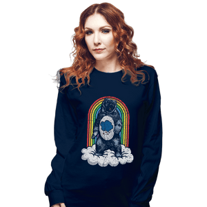 Daily_Deal_Shirts Long Sleeve Shirts, Unisex / Small / Navy Real Grumpy Bear