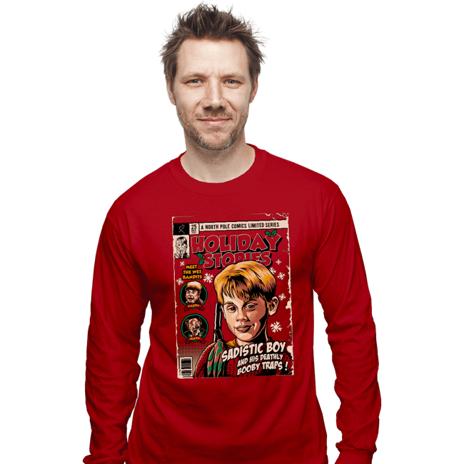 Daily_Deal_Shirts Long Sleeve Shirts, Unisex / Small / Red Holiday Stories