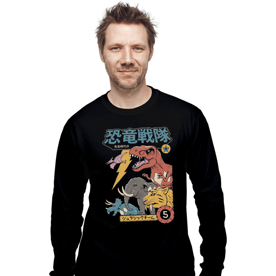 Shirts Long Sleeve Shirts, Unisex / Small / Black DIno Sentai