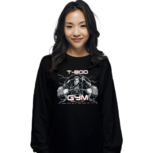 Shirts Long Sleeve Shirts, Unisex / Small / Black T-800 Gym