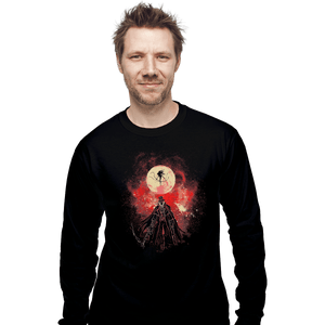 Shirts Long Sleeve Shirts, Unisex / Small / Black Moon Presence Art