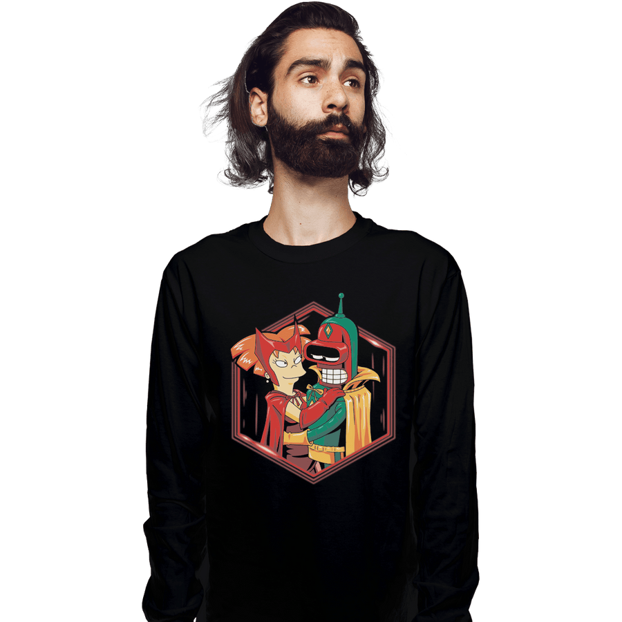 Shirts Long Sleeve Shirts, Unisex / Small / Black A Futuristic Couple