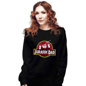 Secret_Shirts Long Sleeve Shirts, Unisex / Small / Black Jurassic Dad