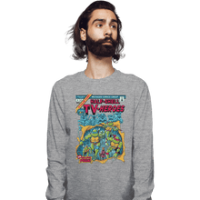 Load image into Gallery viewer, Shirts Long Sleeve Shirts, Unisex / Small / Sports Grey Giant SIzed Turtles
