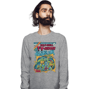 Shirts Long Sleeve Shirts, Unisex / Small / Sports Grey Giant SIzed Turtles