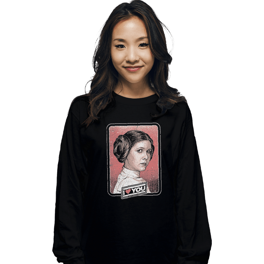 Shirts Long Sleeve Shirts, Unisex / Small / Black I Love You