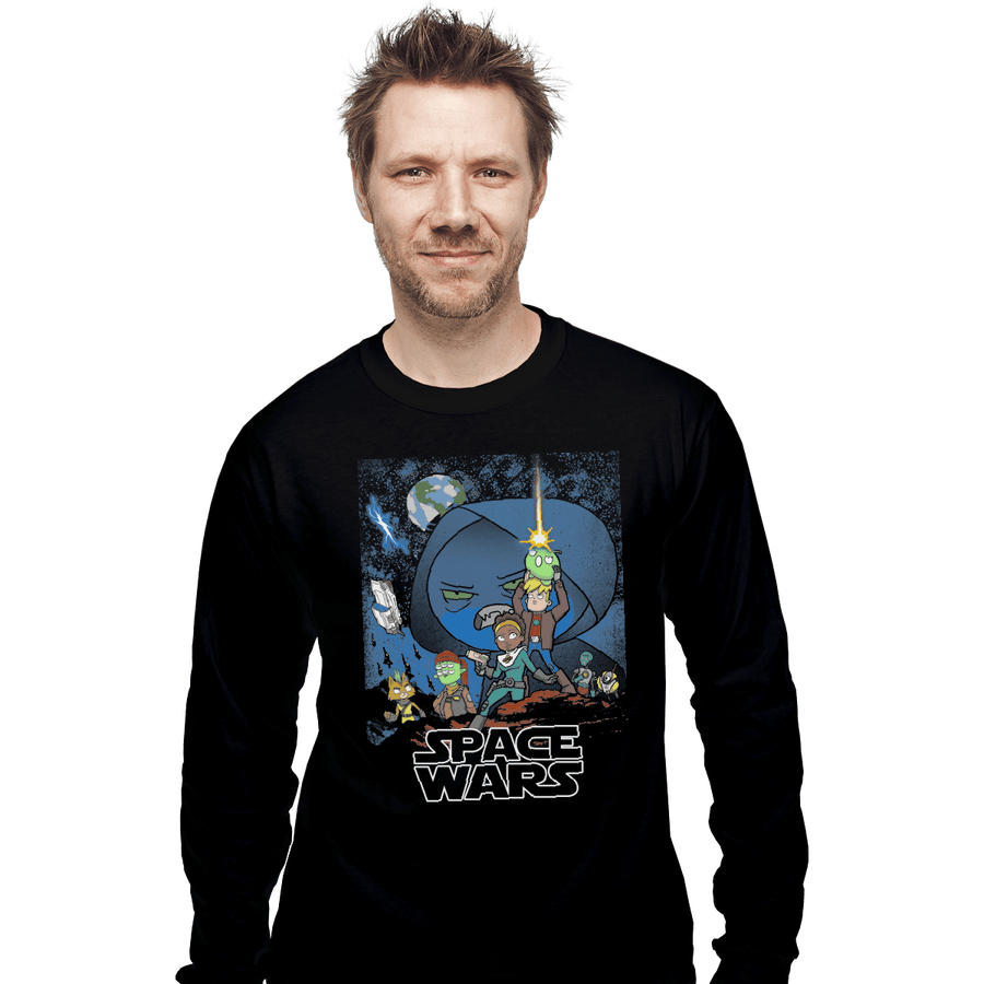 Shirts Long Sleeve Shirts, Unisex / Small / Black Space Wars