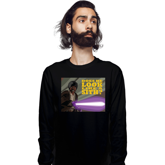 Secret_Shirts Long Sleeve Shirts, Unisex / Small / Black Jedi Jules Windu