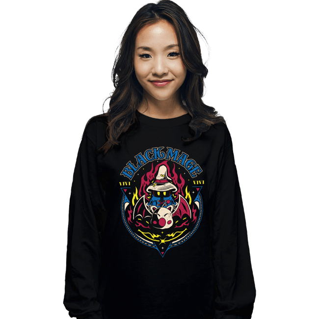 Secret_Shirts Long Sleeve Shirts, Unisex / Small / Black Kupo Black Mage