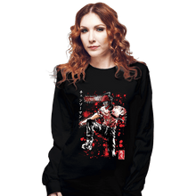 Load image into Gallery viewer, Daily_Deal_Shirts Long Sleeve Shirts, Unisex / Small / Black Chainsaw Sumi-E
