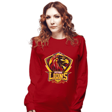 Load image into Gallery viewer, Shirts Long Sleeve Shirts, Unisex / Small / Red Gryffindors Lions
