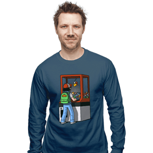 Shirts Long Sleeve Shirts, Unisex / Small / Indigo Blue Gotta Catch Em All