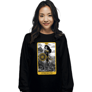 Daily_Deal_Shirts Long Sleeve Shirts, Unisex / Small / Black JL Tarot - Strength